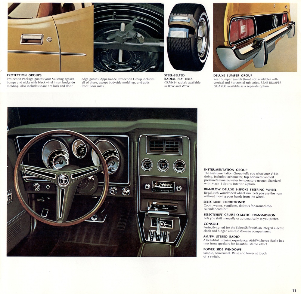 Page 11: 1973 Ford Mustang Promotional Brochure