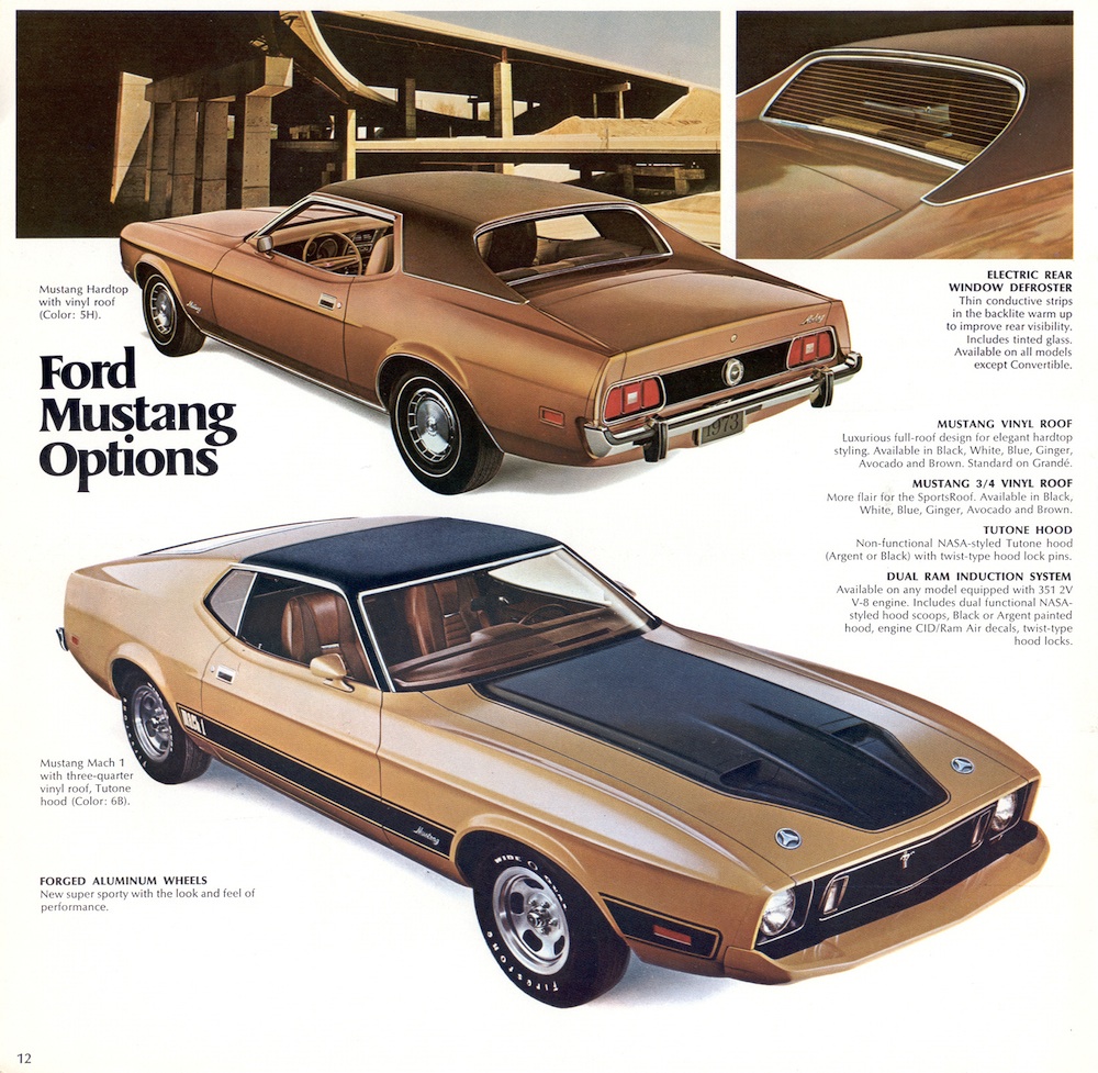 Page 12: 1973 Ford Mustang Promotional Brochure