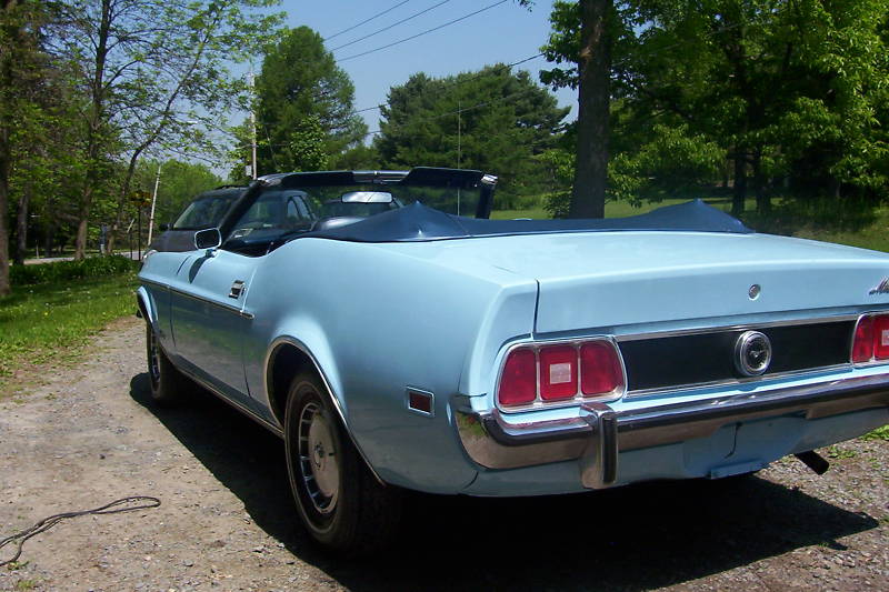 Light Blue 73 Mustang Convertible