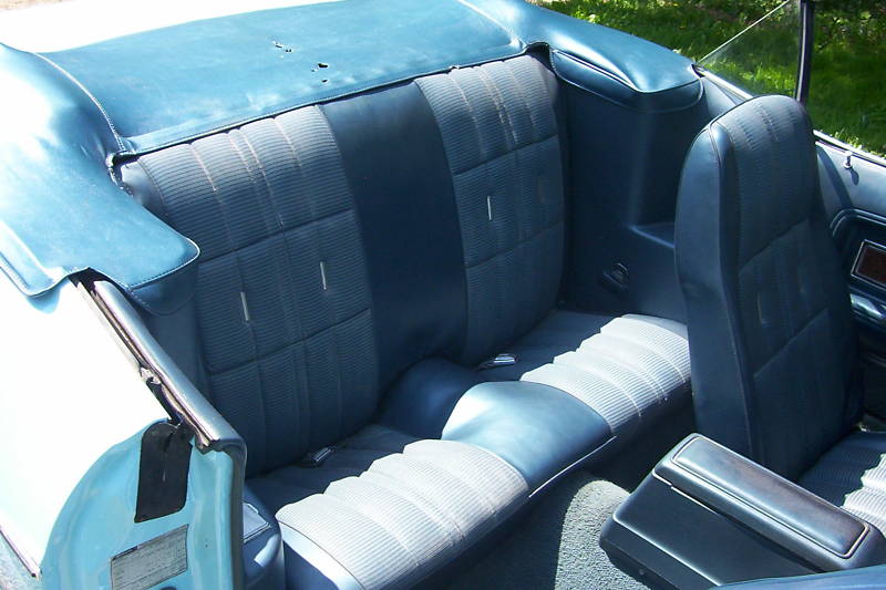 Back Seat 1973 Mustang Convertible