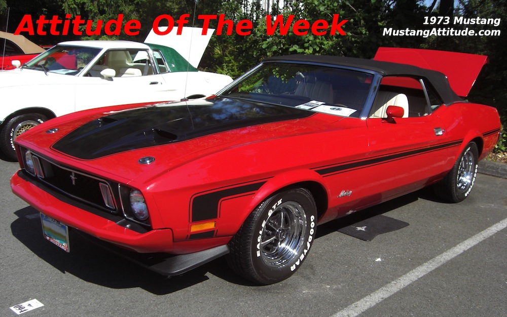 Bright Red 1973 Mustang Convertible