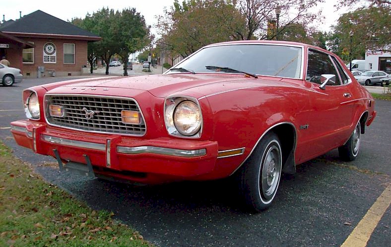 Bright Red 1974 Mustang II