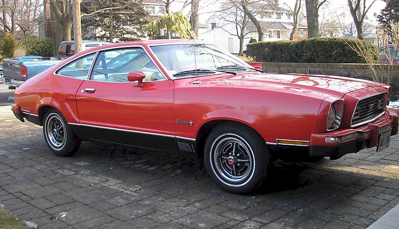 Bright Red 74 Mustang II Mach-1