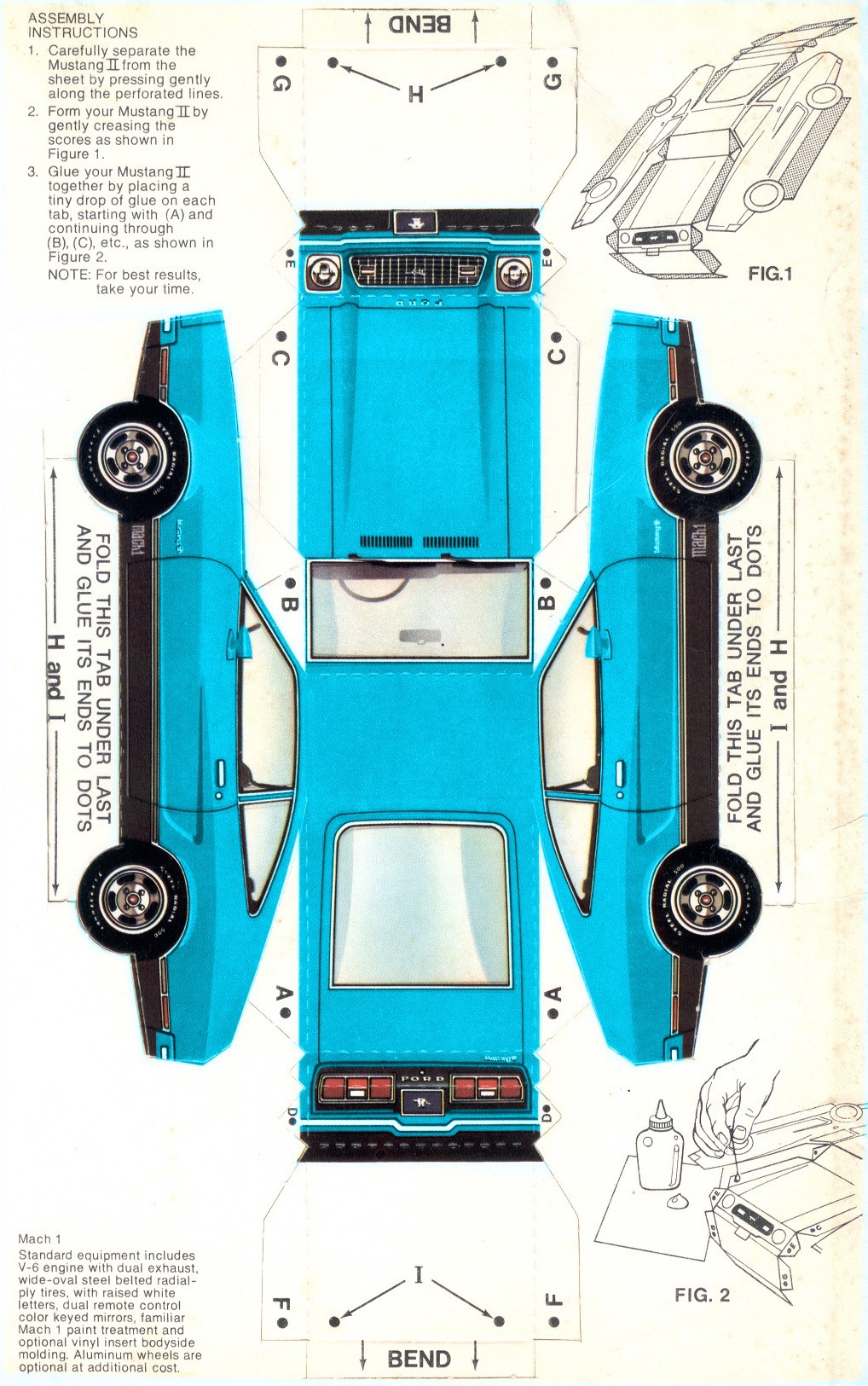 Grabber Blue 1974 Mach 1 Cardboard Cutout