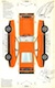 Orange 1974 Mustang Mach-1 Paper Car Model