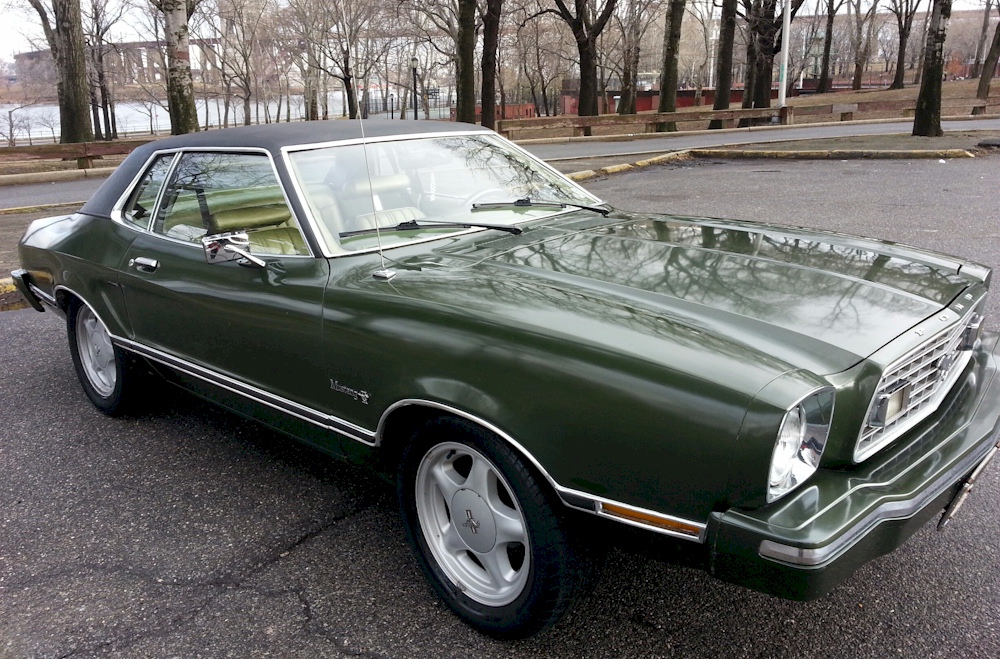 Dark Yellow Green 1975 Mustang II