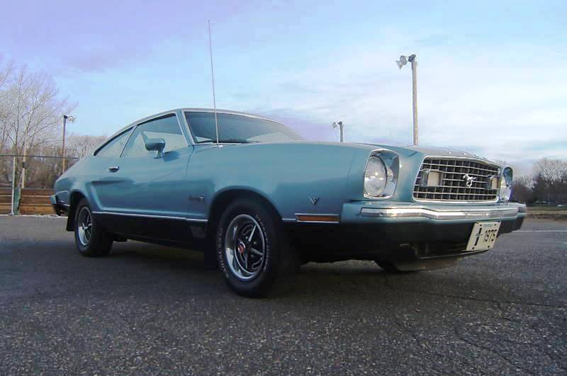 Silver Blue Glow 1975 Mustang II Mach 1 Hatchback