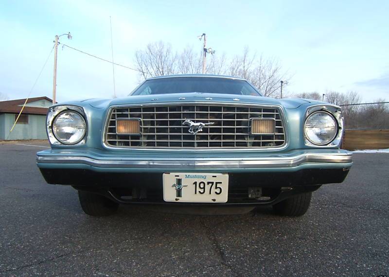 Silver Blue Glow 1975 Mustang II Mach 1 Hatchback