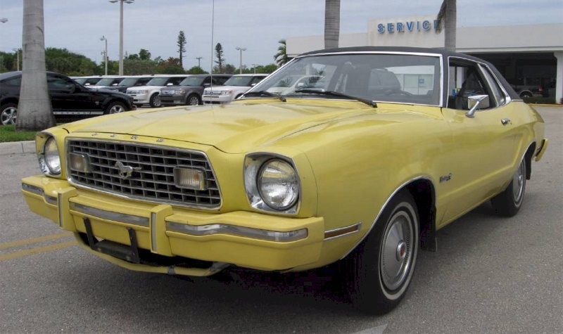 Bright Yellow 1975 Mustang II Coupe