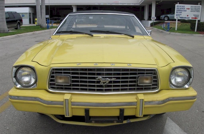Bright Yellow 1975 Mustang II Coupe