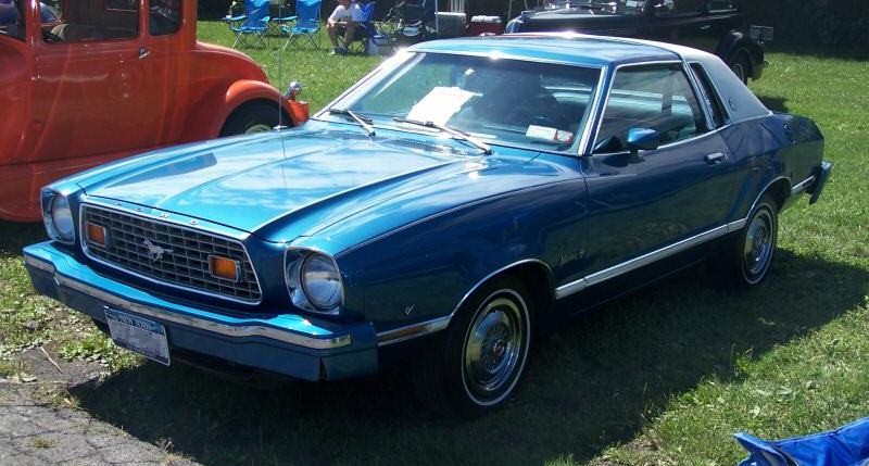Bright Blue 1976 Ghia Mustang