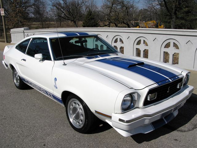 White 1976 Mustang Cobra II Hatchback