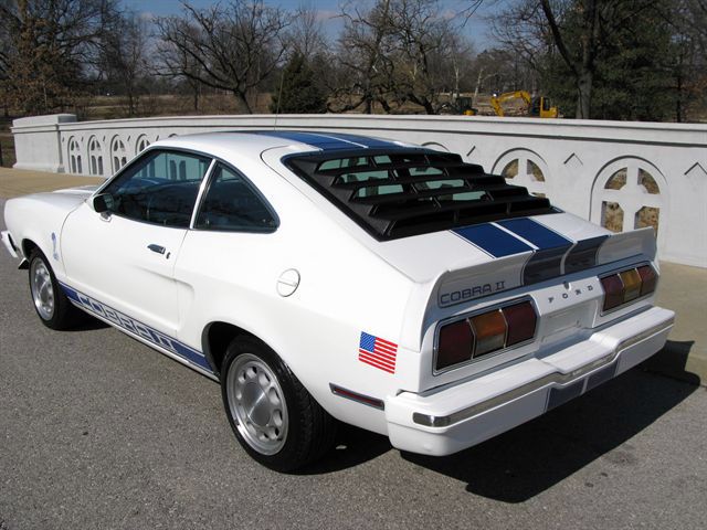 White 1976 Mustang Cobra II Hatchback
