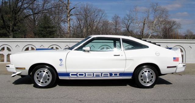 White 1976 Mustang Cobra II Hatchback