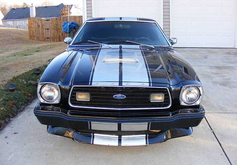 Black 1976 Mustang II Cobra II Hatchback