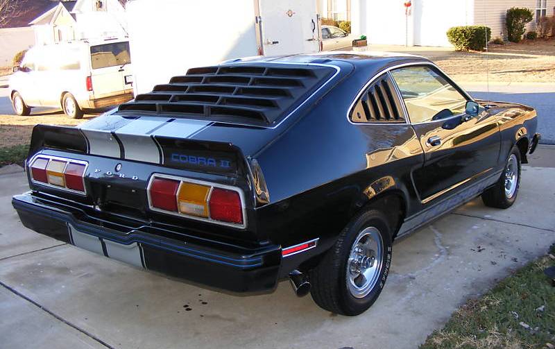 Black 1976 Mustang II Cobra II Hatchback