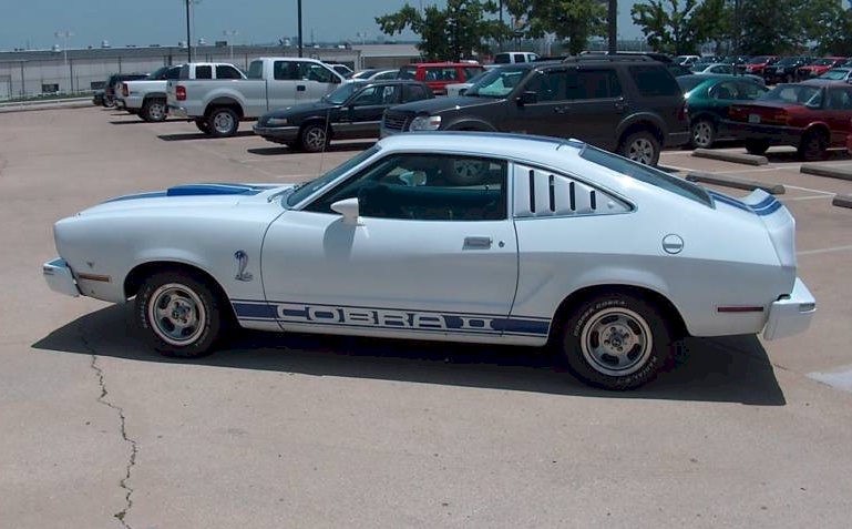White 1976 Mustang Cobra II Hatchback