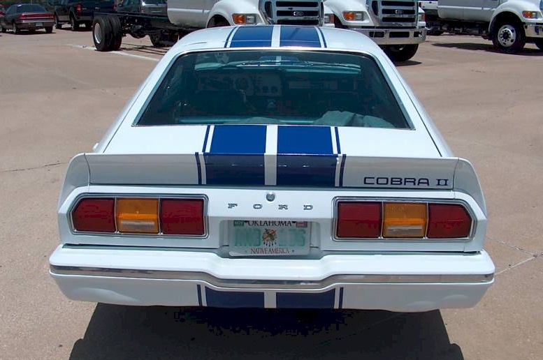 White 1976 Mustang Cobra II Hatchback