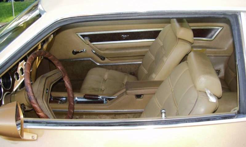 Gold Interior 77 Mustang II Coupe