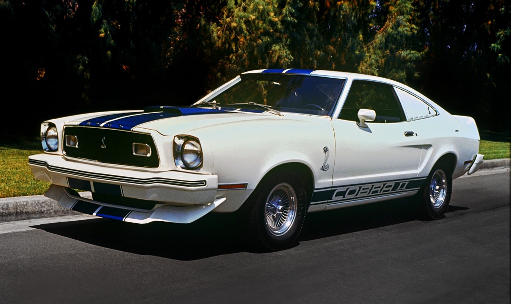 White 76 Mustang II Cobra Hatchback