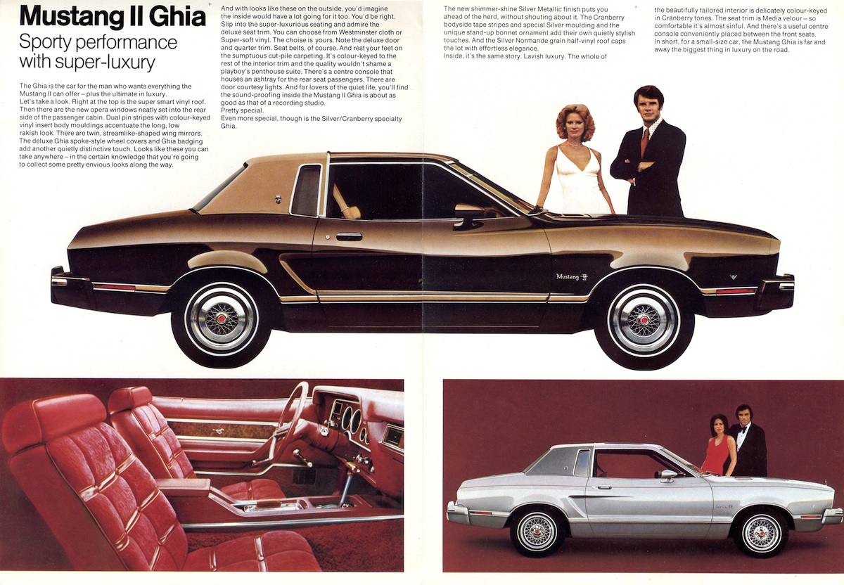 Ghia 1976 European Ford Mustang promotional brochure