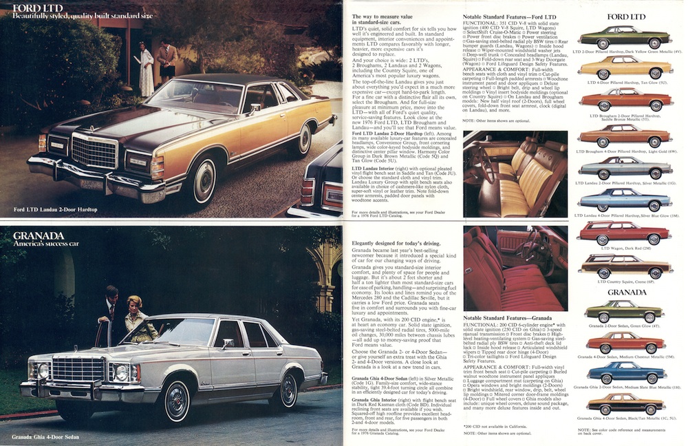 Ford LTD and Granada 2-page foldout