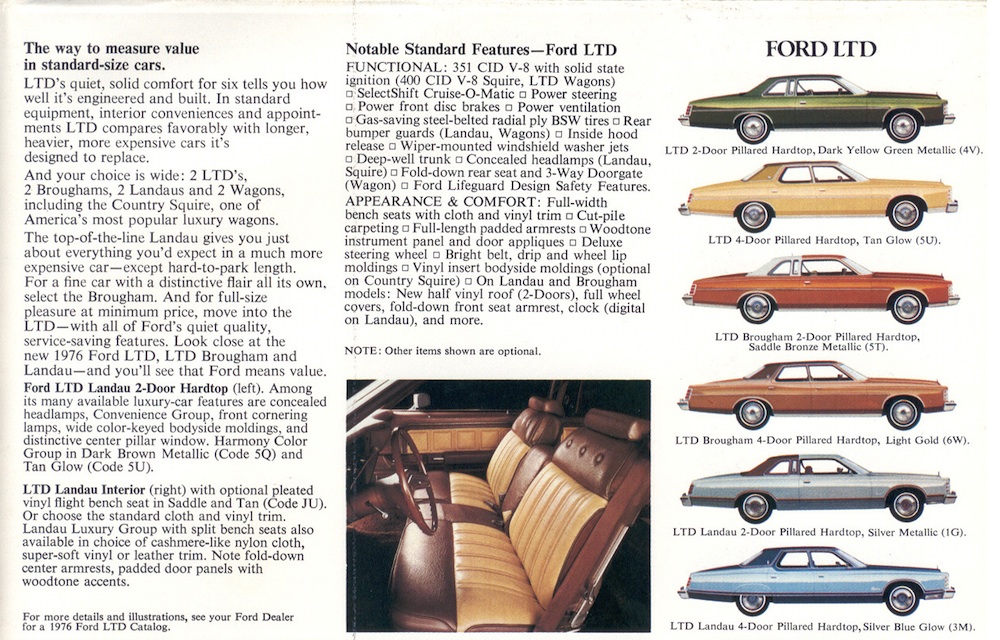 1976 Ford Promotional Sales Brochure