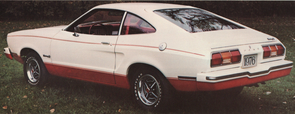 White over Red 1976 Mustang II Limited Edition Special Value Package