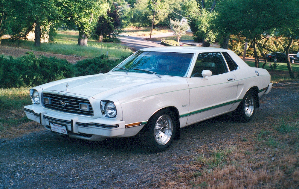 White 1977 Mustang II