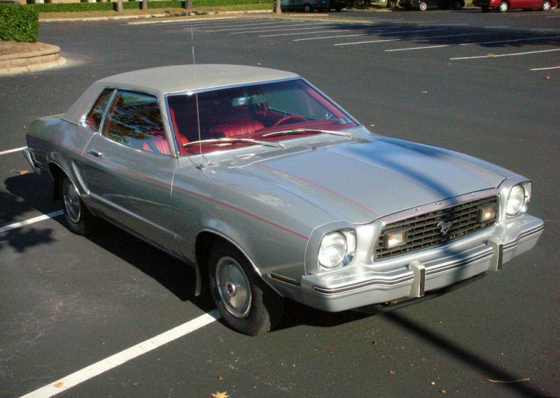 Silver 1977 Mustang II coupe