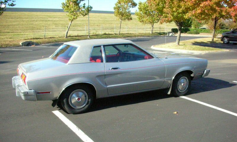 Silver 1977 Mustang II coupe
