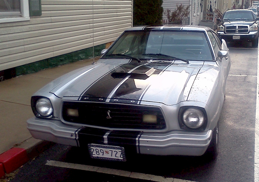 Silver 77 Mustang Cobra