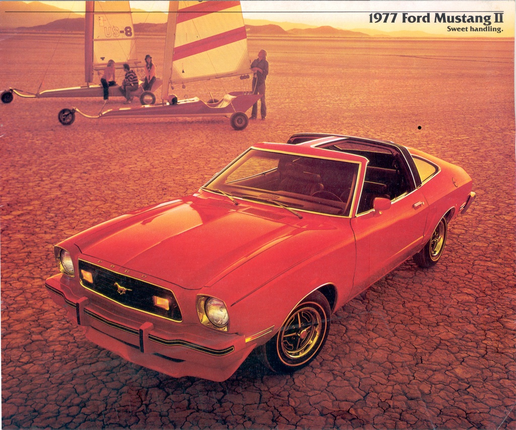 Bright Red 1977 Mustang T-top Hatchback