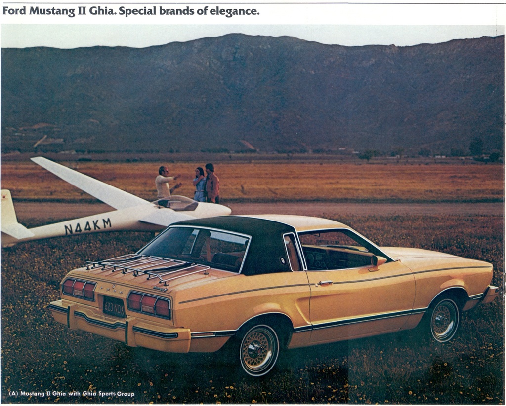 Tan 1977 Mustang Ghia Coupe
