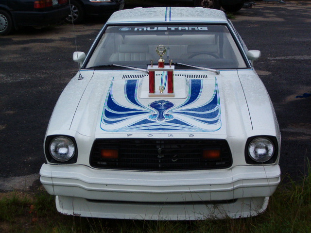 White 78 Mustang II King Cobra