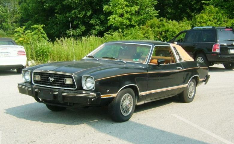 Black 1978 Mustang II with Ghia Luxury Group