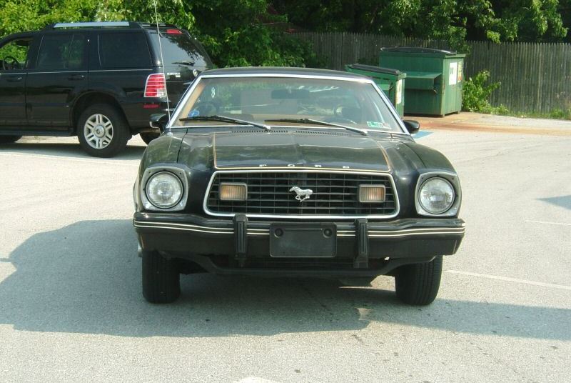 Black 1978 Mustang II with Ghia Luxury Group