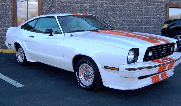 White with Tangerine 1978 Mustang Cobra II Hatchback
