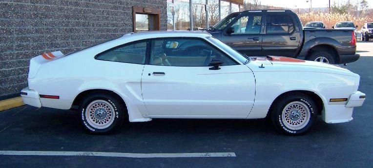 White with Tangerine 1978 Mustang Cobra II Hatchback