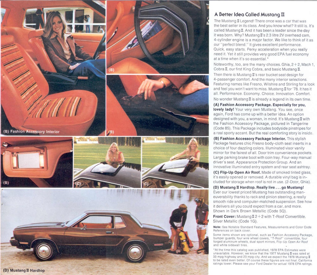 1978 Ford Mustang Promotional Booklet