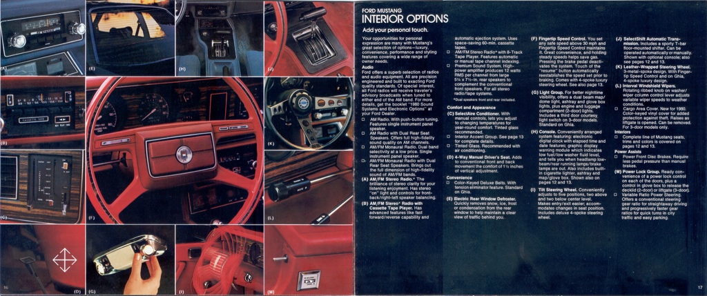1980 Mustang Interior Options