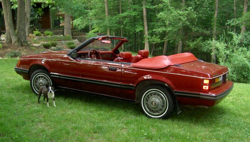 Red 1983 Mustang GLX Convertible