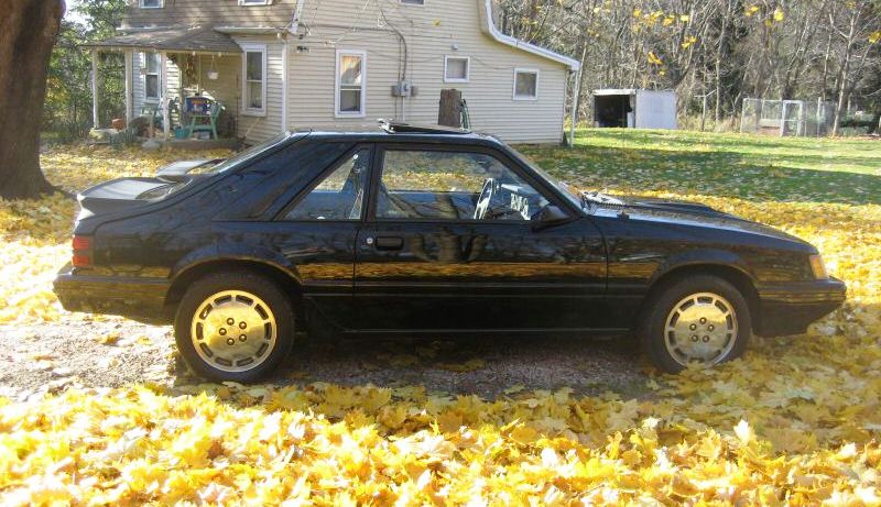 Black 1985 Mustang SVO Hatchback