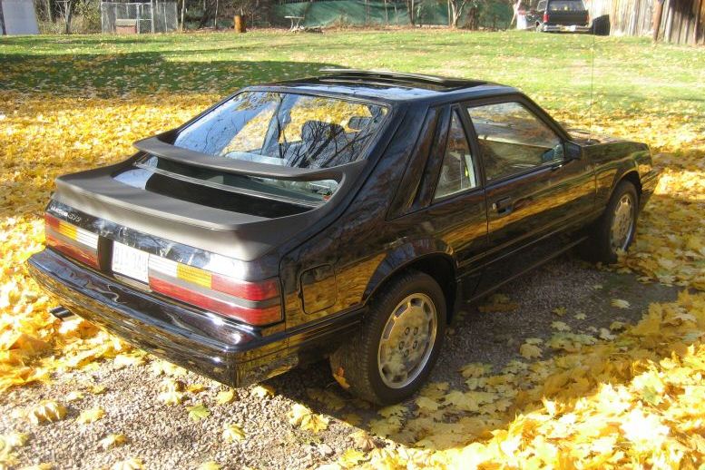 Black 1985 Mustang SVO Hatchback