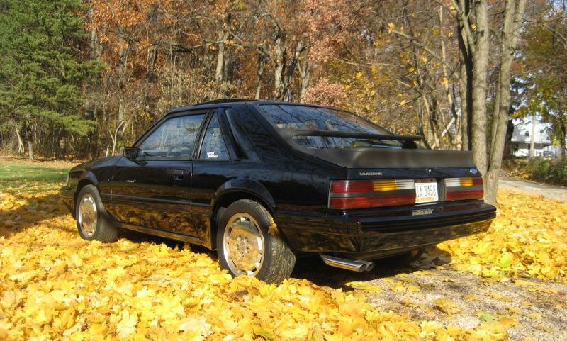 Black 1985 Mustang SVO Hatchback