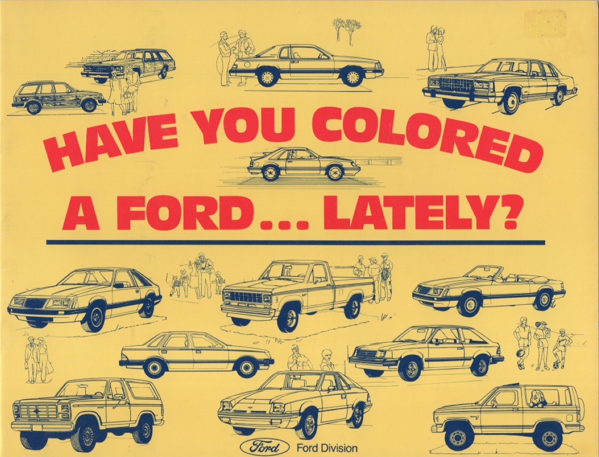1984 Ford Coloring Book cover