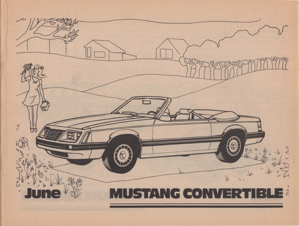 1984 Mustang LX Convertible coloring page