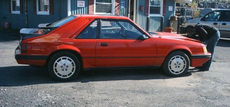 Bright Red 1985 Mustang SVO Hatchback