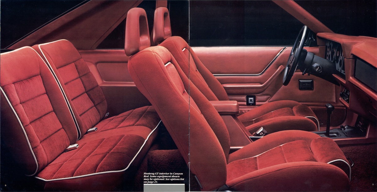 Page 6 & 7: 1986 Ford Mustang Promotional Brochure