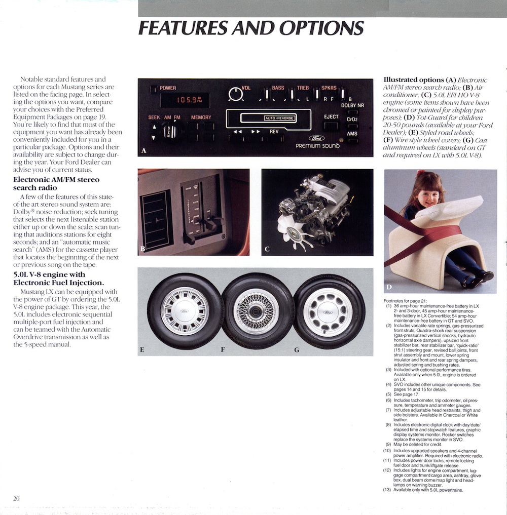 1986 Ford Mustang Promotional Brochure
